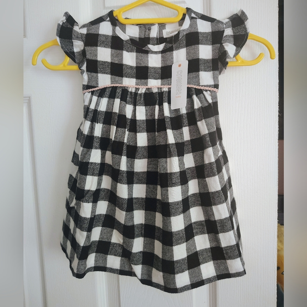 NWT Gymboree Checkered Dress Black and White Plaid